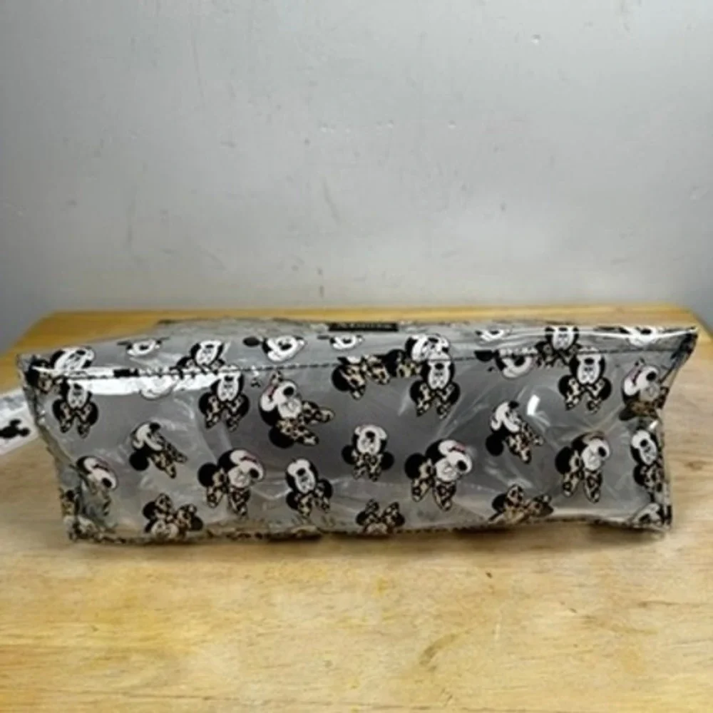 Disney Primark Minnie Mouse Safari Cosmetic Makeup Bag‎ Leopard Clear Pouch NWT
